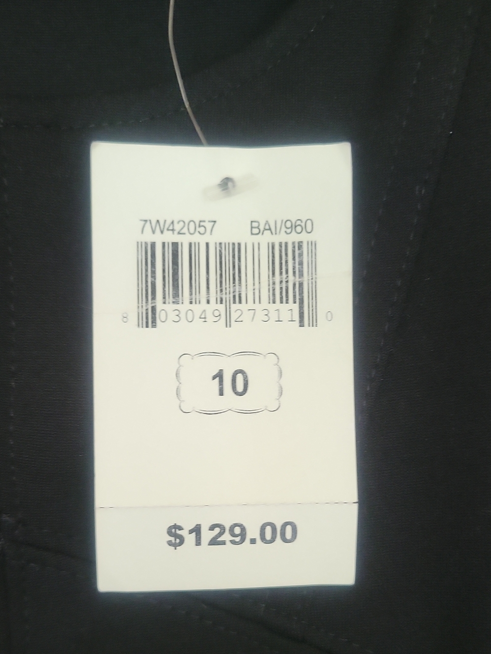 LUCKY BRAND Sleeveless Black and Gray Patterned Midi Dress - Picture 5 of 7